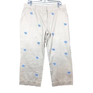 Campus Chino Womens Pants Tan Capris Cropped University of Kentucky UK Cotton 12